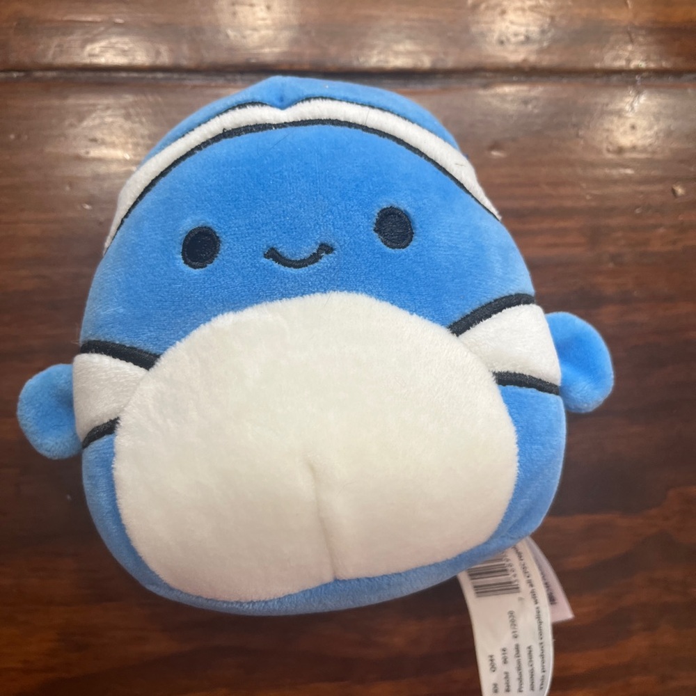 Squishmallows Ricky Blue and White Stuffed Animal